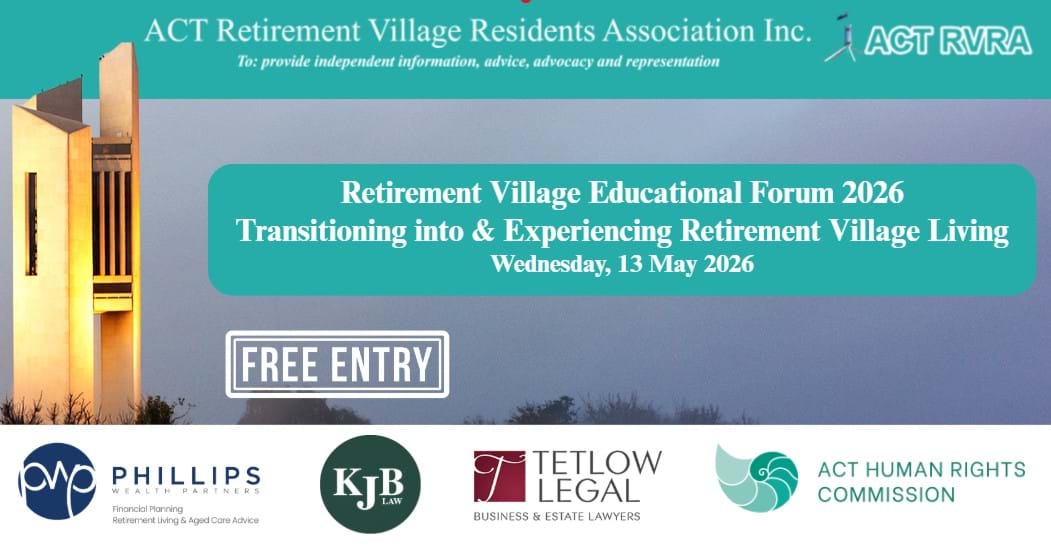 Retirement Village Educational Forum 2026